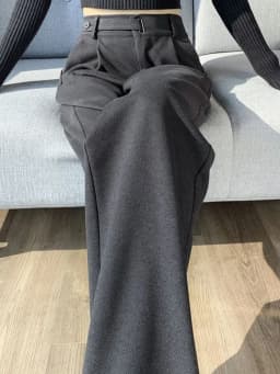 Brown Woolen High-end Suit Pants for Women in Autumn and Winter 2023 New Narrow Version Straight Wide-leg Pants with Drape