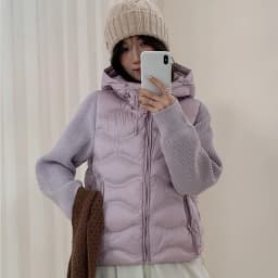 Solid Knitted Long Sleeve Cotton Jacket Autumn Winter Hooded Lightweight Warm Puffer Jackets Female Zipper Short Padded Parkas