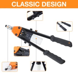 New 14" Manual Rivet Gun Kit Professional Pull Gun with 250pcs Rivets & 5 Nosepieces Labor-saving Cordless Home Rivet Nut Tool