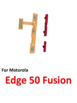 Phone Power Volume Button For Motorola Moto Edge 50 Fusion New On Off Up Down Key Internal Flex Cable Repair Parts Blue