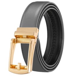 3.5cm Belt for Men Automatic Genuine Leather Belt Men Leather Ratchet Adjustable Real Ratchet Leather Dress Designer