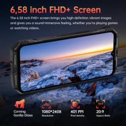 DOOGEE S Punk Android 14 6.58" FHD+ IPS Waterdrop Screen 16GB RAM 256GB ROM AI Double Camera (50MP+2MP) 16MP Front Camera