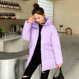 2025 Winter New Women Down Padded Jacket Winter Jacket Loose Thick Warm Cotton Coat Female Hooded Parkas Coat Long Women Outwear