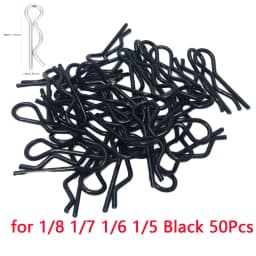 50Pcs 1/5 1/6 1/7 1/8 1/8 1/12 1/16 1/14 RC Cars Shell Body Clips Pins R Buckles Fixed for TRAXXAS SCX10 RC Car Parts
