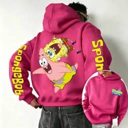 SpongeBob SquarePants and Patrick Star Cartoon Anime 2026 Spring and Autumn Men's and Women's Fashion Sports Hoodies