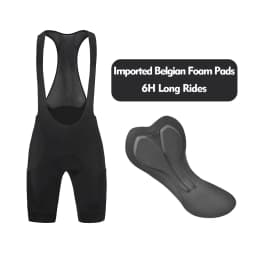 ThinkRider Men Cycling Bib Shorts Belgian Pad Mountain Bike Shorts High End Outdoor Breathable Bike Tight Knicker