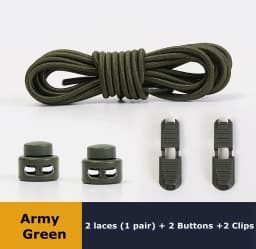 No-Tie Elastic Shoelaces Stretch Laces with Press Lock for All Shoes Quick Wear in 1 Second Hiking Sport Lazy Laces Multi Colors