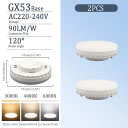 1-10pcs GX53 LED Bulb 5W 7W 9W 12W 15W 220V Reflector Disc Frosted Puck Light Cool Lighting 6000k LedS Lamp Lampara Foco