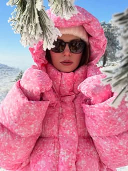 Polka Dot Padded Coat Color‑block Hooded Stand Collar Zipper Buttons Oversized Jacket 2026 Winter Women Warm Chic Casual Outfits