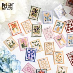 46pcs Flower Post Office Series Decorative Stickers Set for Scrapbooking Journal Planner Diary Stationery Album Phone Label