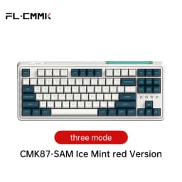 FL·ESPORTS CMK87-SAM Three-Mode Keyboard Full-Key Hot Swap 87-Key 2.4G Wireless Bluetooth Wired Mechanical Keyboard PBT Keycap