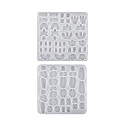 2Pcs/1Pc DIY Earring Silicone Mold Irregular Dangle Making Tool Handmade Necklace Jewelry Pendant Mold DIY Resin Casting Mold