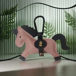 Small Horse Multi-color Pendant Leather Pendant Keychain Backpack Accessory Multicolored Creativity