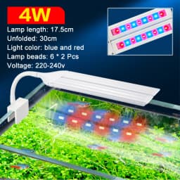 Super Bright Clip Lamp LED Aquarium Light for Aquatic Plant Grow Fish Tank Full Spectrum Timing Lamp 220-240V 30~70CM 4W 8W 13W