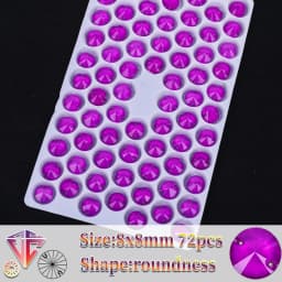 VC Neon Fluorescent Roundness Sew on Rhinestone Roundness Sewing Diamond Glass Diamond Flatback DIY Accessories Wedding