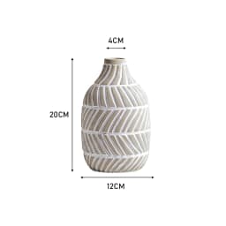 【Lifeideas】Nordic Style Ceramic Round Vase in White