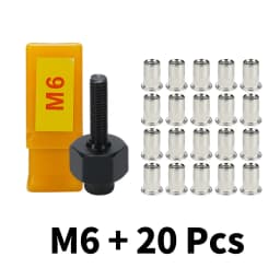 21pcs Hand Rivet Nut Gun Stainless Nuts Set Riveter Tool M3 M4 M5 M6 M8 M10 For Rivet Nut Gun Riveting Riveter Tool