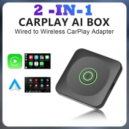 2 in1 Wired to Wireless CarPlay Adapter For Wired Cars Compatible CarPlay & Android AUTO Phone Plug & Plug Auto Connect Converts
