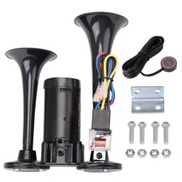 FARBIN 12V 120db Air Horn Double Tube Conjoined Pump Horn With Relay Compressor For Vehicle Truck Boat Motorcycle Accessory