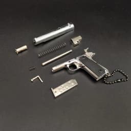 2026 New Mini 1911 Full Metal Gun Model Toy Keychain Pendant 1:3 Scale Removable Decompression Gadget Men's Gift Desk Decoration