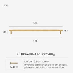 Nurlin Brass Diamond-cut Cross Knurl Pattern Gold Black Kitchen Cabinet Handles Wardrobe Pull T-bar Knobs 500mm Long Available