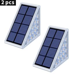 LED Step Lamp Stair Light Outdoor IP67 Waterproof Solar Light With Lens Anti-theft Design Decor Lighting For Garden Deck Path