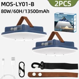 Rechargeable Camping Light Outdoor Tent Light Magnetic Suction Emergency Car Maintenance Work LED Lantern Flashlight USB Type-c