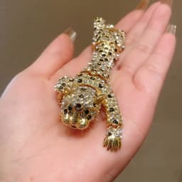 New Vintage Hyperbole Rhinestones Large Tiger leopard Shoulder Decor Brooches Men Women Unique Design Party Jewelry Accessory
