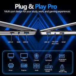 Intel N3700 15.6 Inch Ultra Slim Laptop 4 Core 4 Thread 1.6GHz 2.4GHz Turbo 16GB RAM 2TB SSD High Performance Notebook Gamer Pro