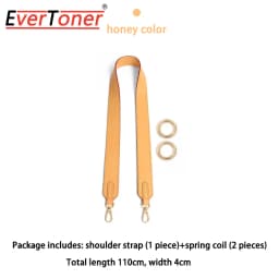 EverToner Wide Shoulder Strap Adjustable Replacement Bag Strap Double-sided Solid Color For l-v neverfull Belts Bag accessory