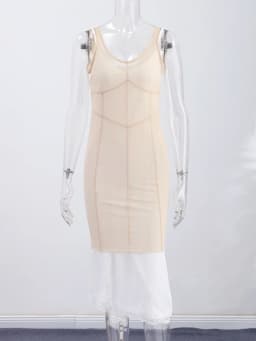 Sheer Layers Mesh See Through Midi Dress Women Spaghetti Strap Sleeveless Slim Dresses 2026 Summer Lady Sexy Beach Outfit