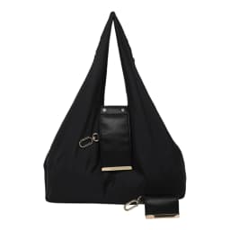 PU Leather Foldable Tote Bag with Key Ring Portable Wallet Purse Large Capacity Collapsible Travel Storage Bag for Daily Errands