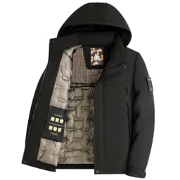 Winter Graphene Three Proof Wool Parkas New Thickened Warm Velvet Clothing Cotton Clothes Men's Fashion Detachable Hooded Jacket