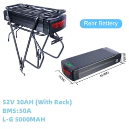 36V 21AH Rear Rack Ebike Battery 36V 15AH Lithium Batteria 18650 48V 14Ah for Electric Bicycle 250W 350W 500W 750W 1000W