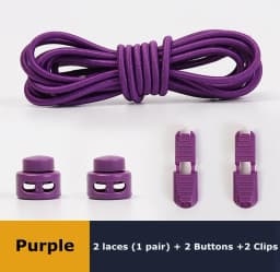 No Tie Shoe Laces Suitable for All Shoes Round Spring Lock Elastic Shoelaces Quick Wear in 1 Second Hiking Sports Lazy Shoelace