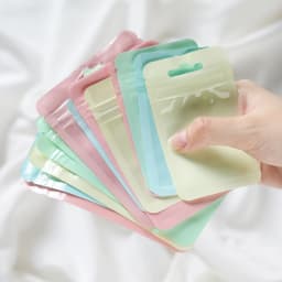 20/50pcs Iridescent Self Sealing Bags Macaron Color Plastic Packaging Pouch Jewelry Retail Storage Pouch Gift Zip Lock Bag