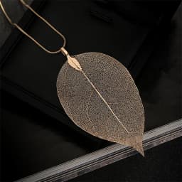 Silver Color Simple Punk Leaves p\Pendant Long Style Necklace For Women Girl Trendy Fashion Exquisite Jewelry Accessories Gifts