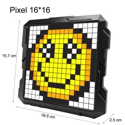 Bluetooth LED Matrix Pixel Screen DIY Graffiti Animation Art Display Panel with Night Light Cool Mecha Frame for Game Room Decor
