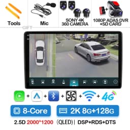 Android 16 Car Radio For Fiat Ducato 3 2006 - 2022 Carplay Auto Multimedia Stereo Player GPS Navi BT 360 Camera 4G WIFI QLED DSP
