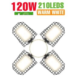 250W LED Bulb E27/E26 Lamp Garage Light AC 220V Folding Deformable High Bay Lamp 110V Spotlight Home Warehouse Workshop Basement