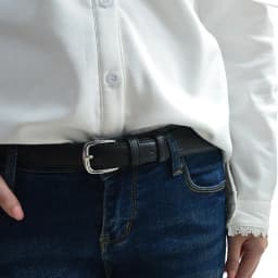 Black Wild Women Jeans Thin Belt Simple Silver Pin Buckle Pants Belts Female PU Leather Waist Strap Youth Students Waistband