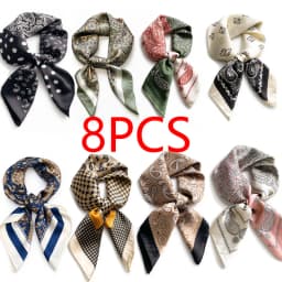 Luxury Silk Scarf Neckerchief Women's Silk Square Scarf Purse Scarf for Women Designer Silk Headscarf SJ01