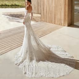 Customized Luxury Lace Mermaid Wedding Dresses Elegant Bridal Gowns Lace Appliques Off The Shoulder Backless Robes Vestidos De