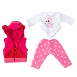 Baby Doll Clothes 43cm Brown Bear Romper for 18" AG Girl Dolls Outfits