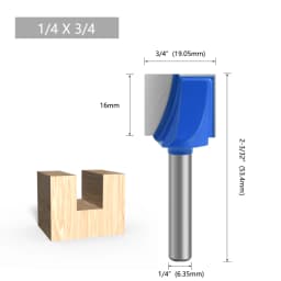 LAVIE 1pc 6mm 1/4 Shank Cleaning Bottom Bit Straight Router Bit Set Clean Milling Cutter Woodworking Power Machine MC0603