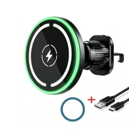 30W Car Charger, Auto-Lock Wireless Fast Charging Phone Mount, Secure Car Charging Dock for iPhone 12 13 14 15 16 17 Xiaomi