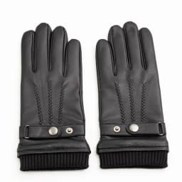 Winter Thickened Fleece Gloves for Men Touchscreen Compatible Windproof Warm Breathable Leather Gloves