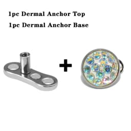 Sterilized Disposable Biopsy Dermal Anchor Puncher for Skin Surgical Steel Holding Pliers Professional Body Piercing Tool Forcep