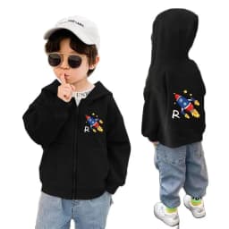 Dabbing Astronaut Jacket Boys Cotton Zipper Hooded Thin Coat Sports Spring Autumn Casual Cardigan Outerwear