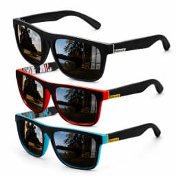 1/3/4PCS Polarized Sunglasses UV400 TAC Lens Classic Square Retro Driving Glasses for Fishing Hiking Outdoor Activities